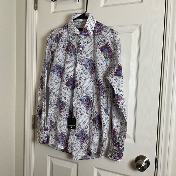 MASUTTO TOM/05 LONG SLEEVE BUTTON DOWN SHIRT Size small - Picture 2 of 10